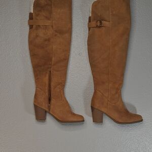 Sugar Tan Over the Knee Boots